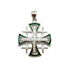 Sterling Silver Enamel Jerusalem Cross Pendant